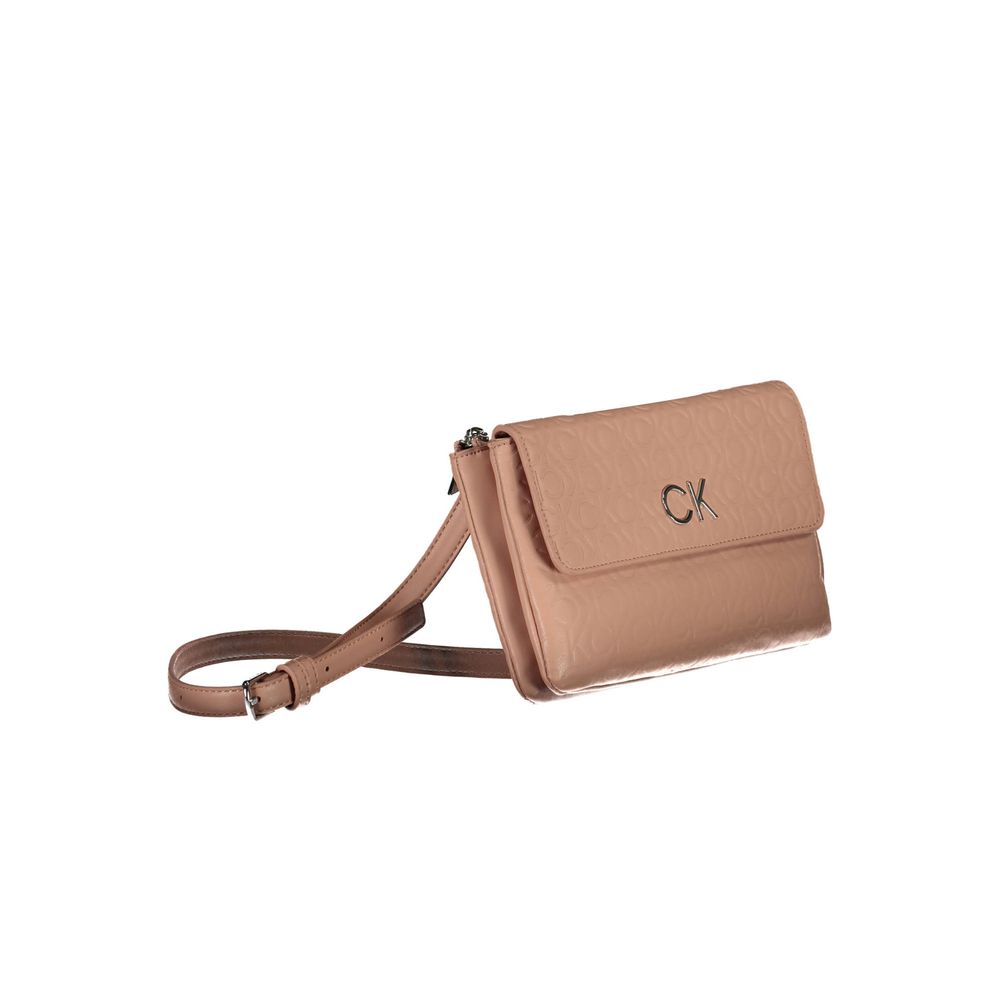 Bolsa de Ombro Feminina Calvin Klein Rosa Poliéster