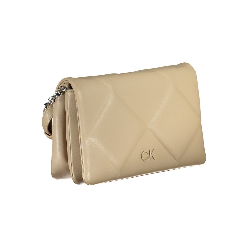 Calvin Klein Beige Polyester Women Shoulder Bag